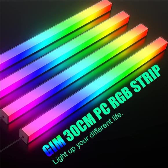 RGB PC Light Strip for Gaming Case, Compatible with GIM Hub,Magnetic Addressable - Picture 3 of 6